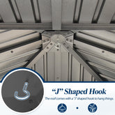 COVERONICS 10FT x 10FT Outdoor Hardtop Gazebo - Patio Cedar Wood Post Gazebo with Galvanized Steel Hardtop, Heavy-Duty Double Roof Pavilion with Netting & Curtains for Garden, Poolside, Deck, Backyard